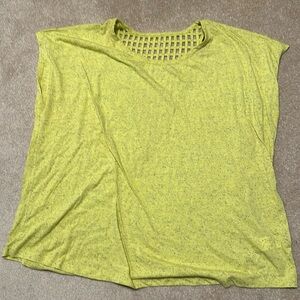 4X Additon Elle Citron Yellow Speckled Top with Cross Hatch Back